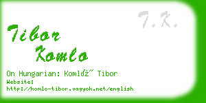 tibor komlo business card